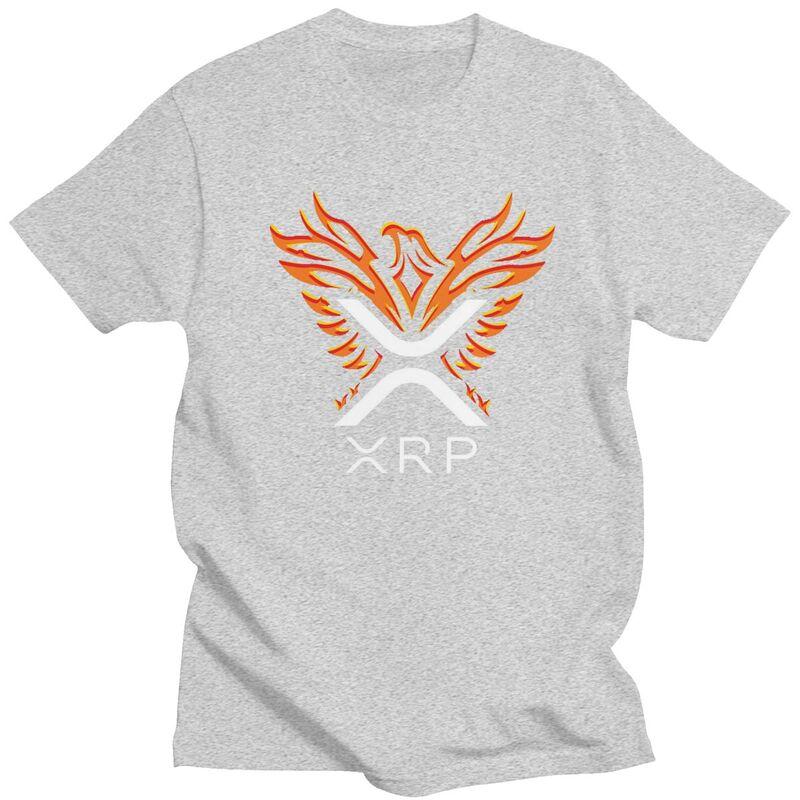 Custom Ripple XRP T Shirt for Men 100 Cotton Tshirt Fashion Tee Short Sleeves Bitcoin Cryptocurrency Tshirt Clothing Gift