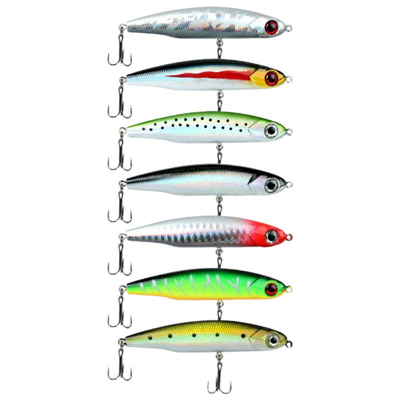 7PCS 3.4g5g8g11.9gUltra-long cast micro-vibrating pencil lure for all swimming layers, suitable for fish like red-eye catfish an