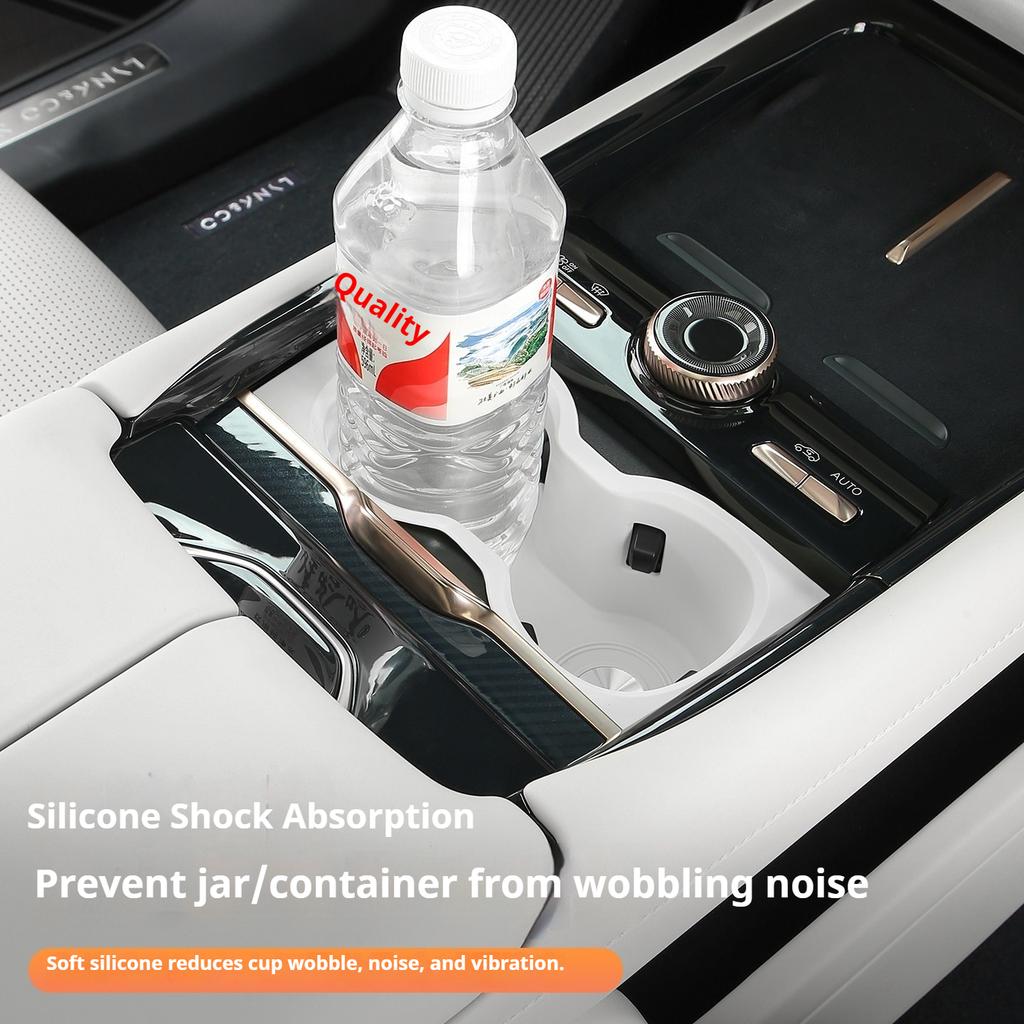 For Lynk & Co 900 3 Row Cup Holder Pad Silicone Mat Full Set Center Console Door Storage Protector