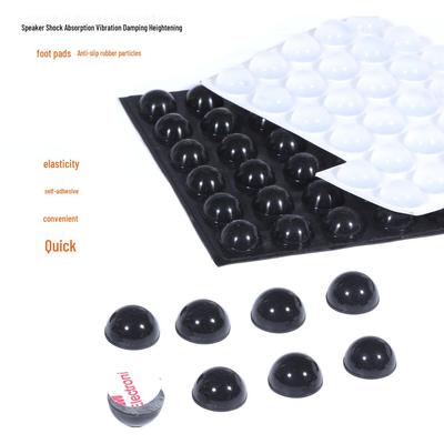 Silicone Vibration Damping Speaker Foot Pads - Anti-slip, Shock Absorbing, Self-Adhesive, Trapezoidal Design for Amplifiers