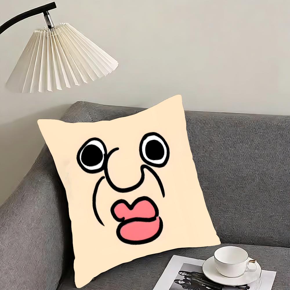 Funny Bbangbbangs Diary Cushion Cover Pillowcase Ultra Soft Skin Friendly Fabric Cloud Like Comfort & Concealed Zipper