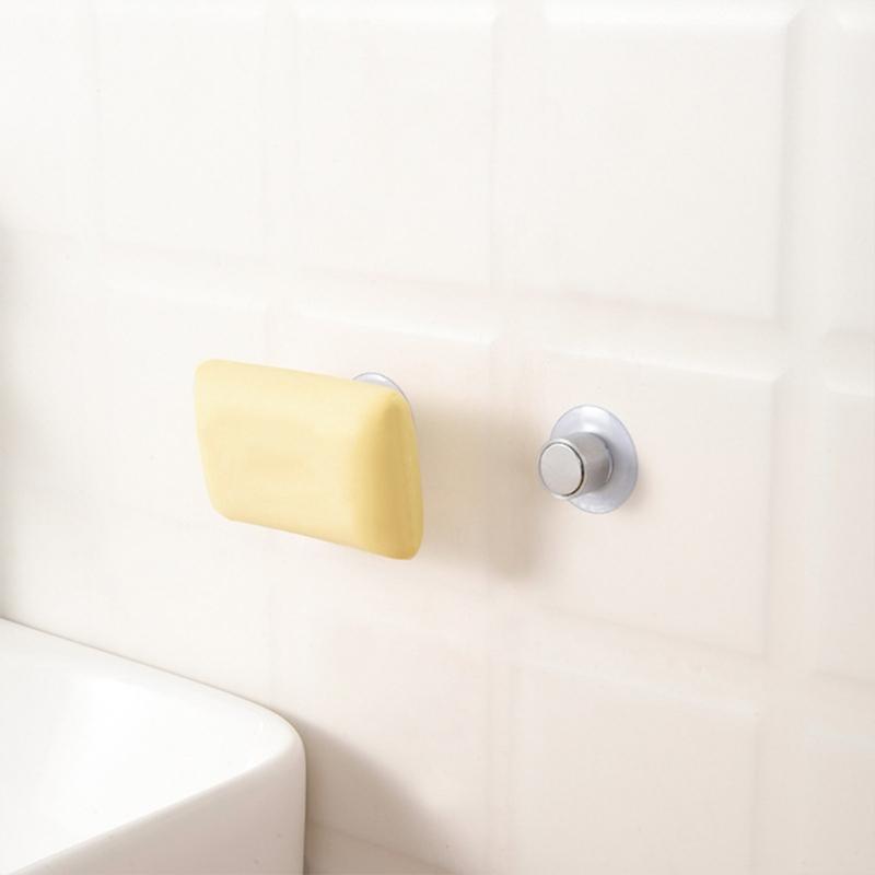 Strong Magnetic Soap Holder Wall Mounted Soap Holder Suction Cup Storage Soap Dish for Bathroom Punch-free Install