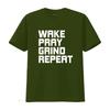 Wake Pray Grind Repeat Work Hard Make Money Womens T Shirt Black XL vintage Washed Versatile Casual graphic Stylish Slightly