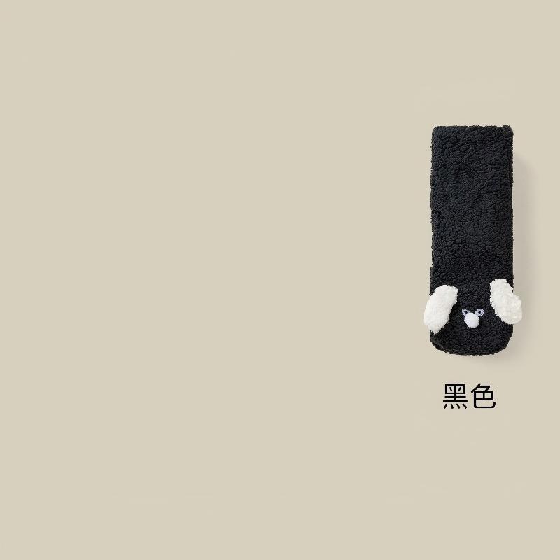 Winter Warm Foot Floor Socks White Home Leisure Puppy Cute Floor Socks Black Cartoon Adult Sleeping Leg Covers Carpet Foot Cover