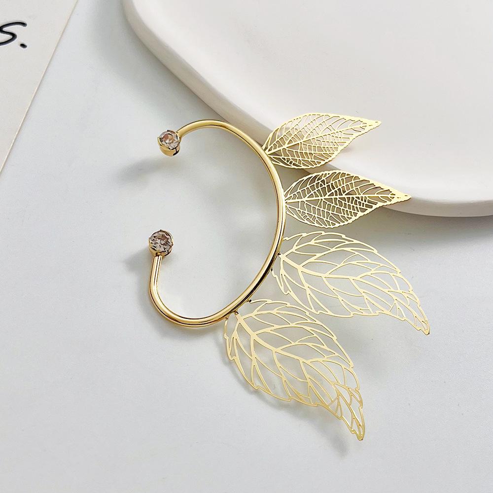 New Leaf Hanfu Mori Style Ear Cuffs | No Piercing Summer Earrings | Trendy Ethnic Ear Clips for Women