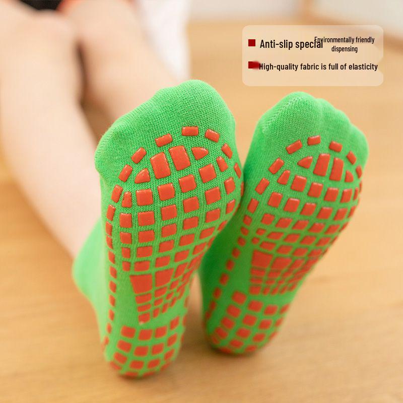 Rutschfeste gepunktete Trampolin- und Yoga-Socken für Kinder und Erwachsene