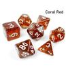 Multifaceted Digital Dice Set Double Colors Acrylic Table Game Opaque Polyhedral Dices for DND Dice Tabletop Role-Playing Game