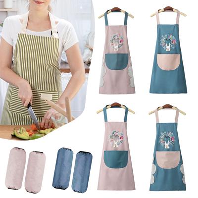 1Pcs Kitchen Waterproof Cooking Aprons,PVC Oil-proof Aprons with Pocket for Women Men Chef,BBQ and Work Apron for Restaurant