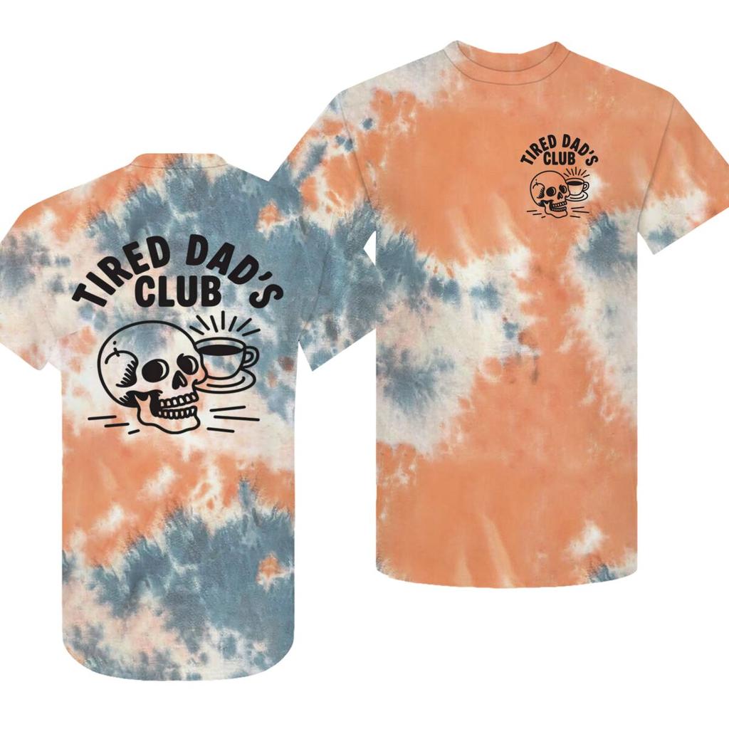 Unisex Creative Printing Short Sleeve Fathers Day Gifts Casual Tops Unisexs Clothing Tired Dads Club Shirt Tired Dads Club Tshirts