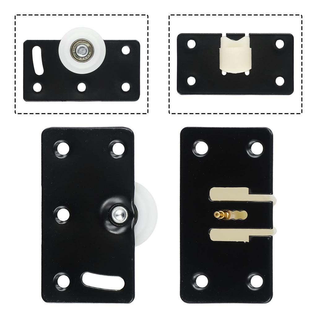 1 Set Sliding Door Roller 85*45 Mm Accessories Black
