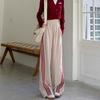 Sweatpants women's high street trendy brand new autumn three-bar loose straight wide-leg pants casual trousers