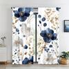 Set Of 2 Jit Floral Watercolor Curtains Design Living Room Window Decor Home Decoration Curtain Sheer For Great Made Polyester With Rod Pocket