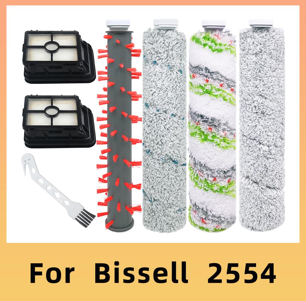 Brush Roller Hepa Filter Replacement For Bissell CrossWave Cordless Max 2554 2554A 25542 25548 2590 2593 25 Vacuum Cleaner Parts