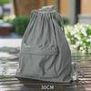 Portable Nylon Drawstring Backpack Large Capacity Solid Color Shoulders Backpack Casual Small Gym Bag