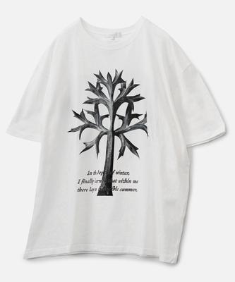 VASTIC Tree Lettering T-Shirt_White