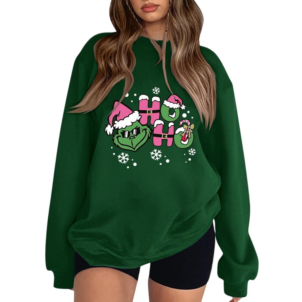 Crewneck Sweatshirt For Women Fall Graphic Sweatshirts Vacation Long Sleeve Drop Shoulder Pullover