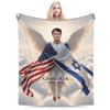 Charlie Kirk Angelic Advocate Blankets  Soft Warm Plush Throw Blanket For Child Couch Chair Sofa Bed Flannel Bedspread Bed Cover
