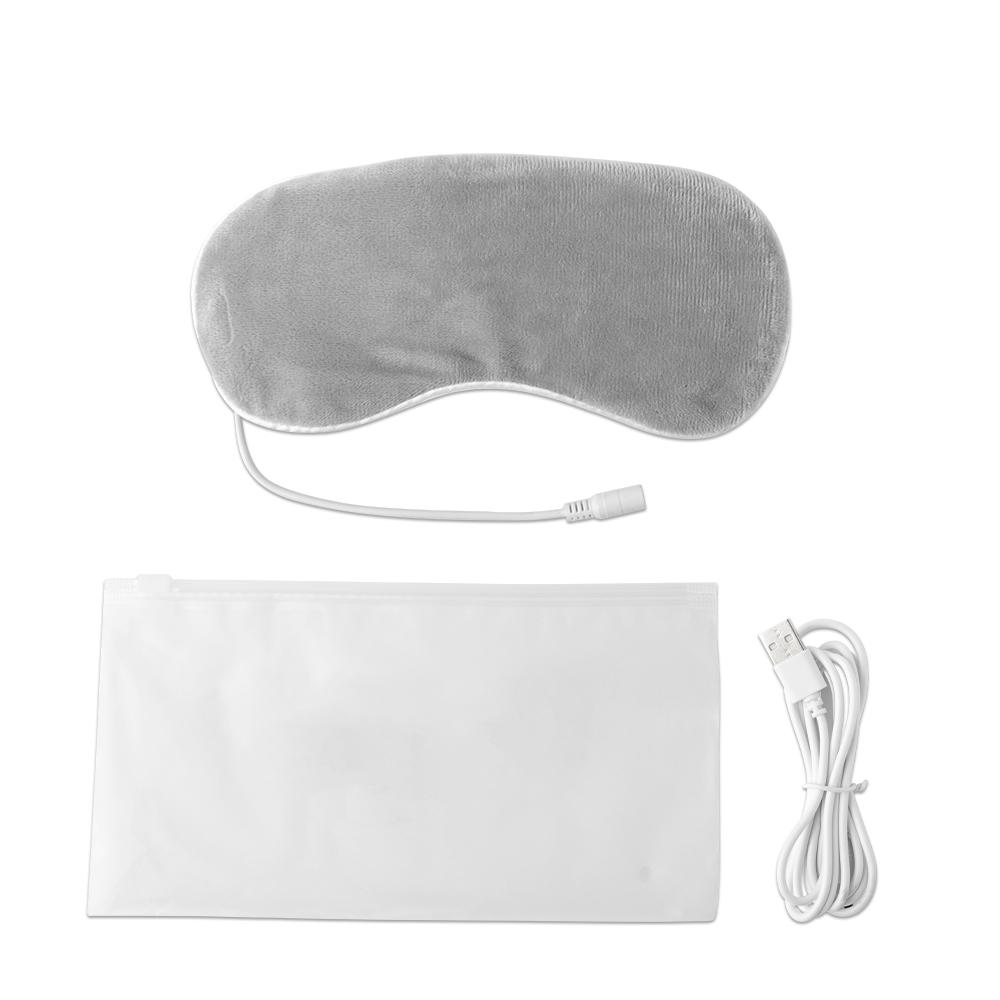 USB Heated Eye Mask for Dry Eyes & Sleep – Warm Compress with Constant Temperature, Dark Circles & Puffiness Heated Eye Mask серый