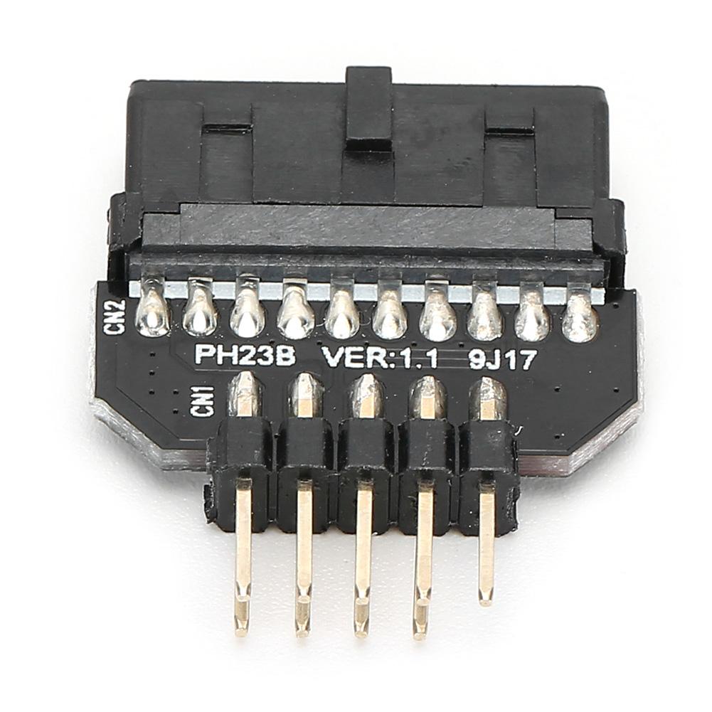 Front Panel Plug Connector Motherboard Adapter Plastic Shell USB3.0 19‑Pin to USB2.0 9‑Pin(PH23B )
