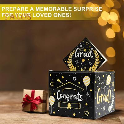 2025 Graduation Money Box for Cash Gift Pull Graduation Cash Gifting Box Congrats Grad Gift Box for Graduates Grad Party Favors Decorations