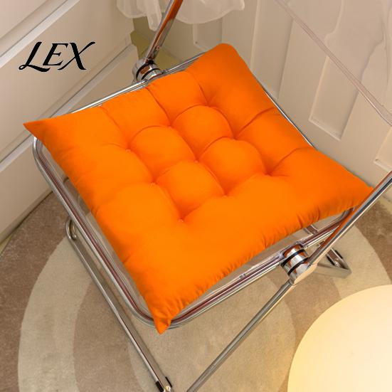 Car Seat Comfort Cushion Square Chair with Ties, Ultra Soft Office Cushion, 15.75"x15.75" Breathable Pad for Home Work All Seasons