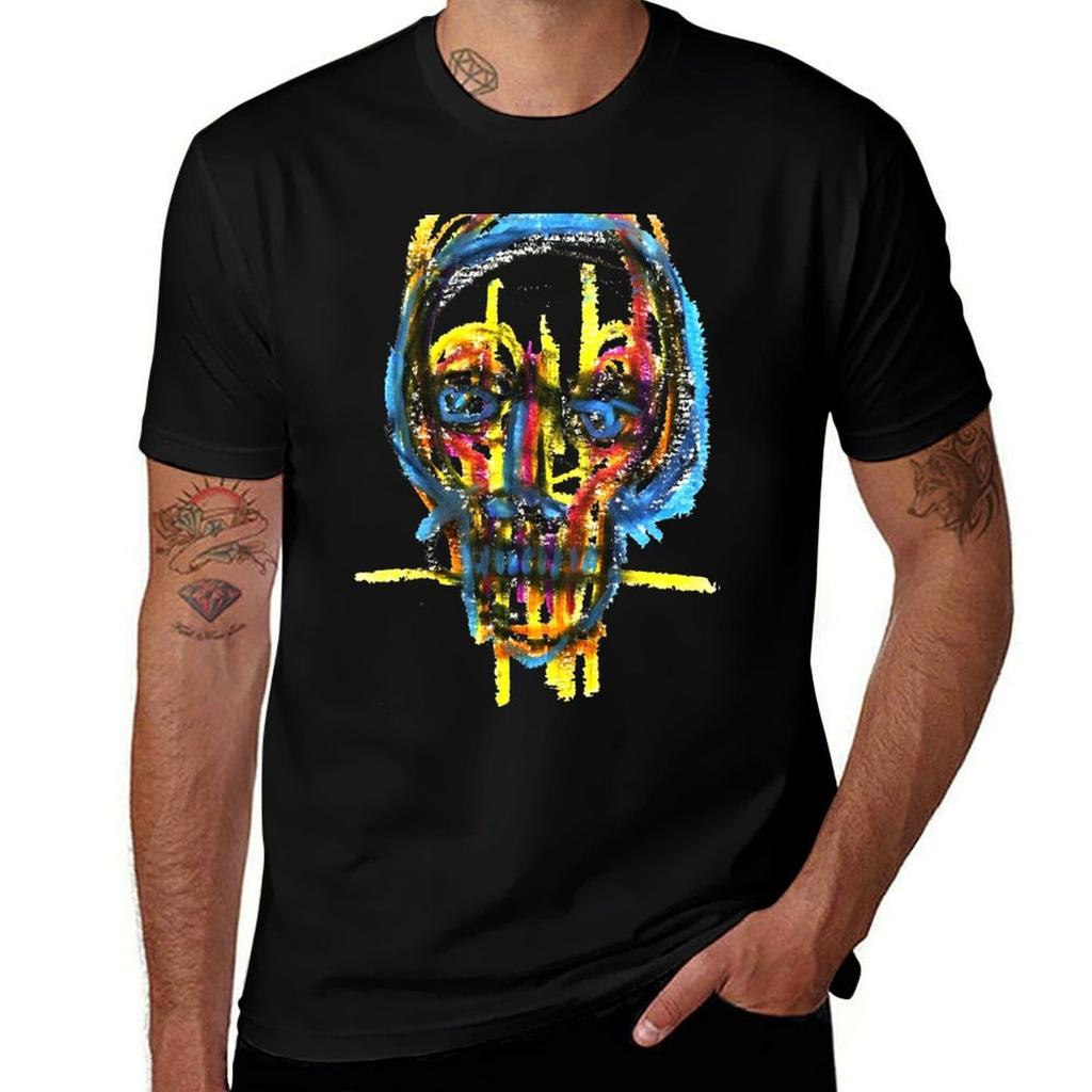 Oil Skull TShirt Plus Size Summer Short Sleeve TShirt