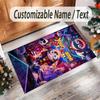 Personalized Crystal Velvet Carpet Custom Name Text,The Amazing Digital Circus Anti Slip Area Rug For Home Decoration
