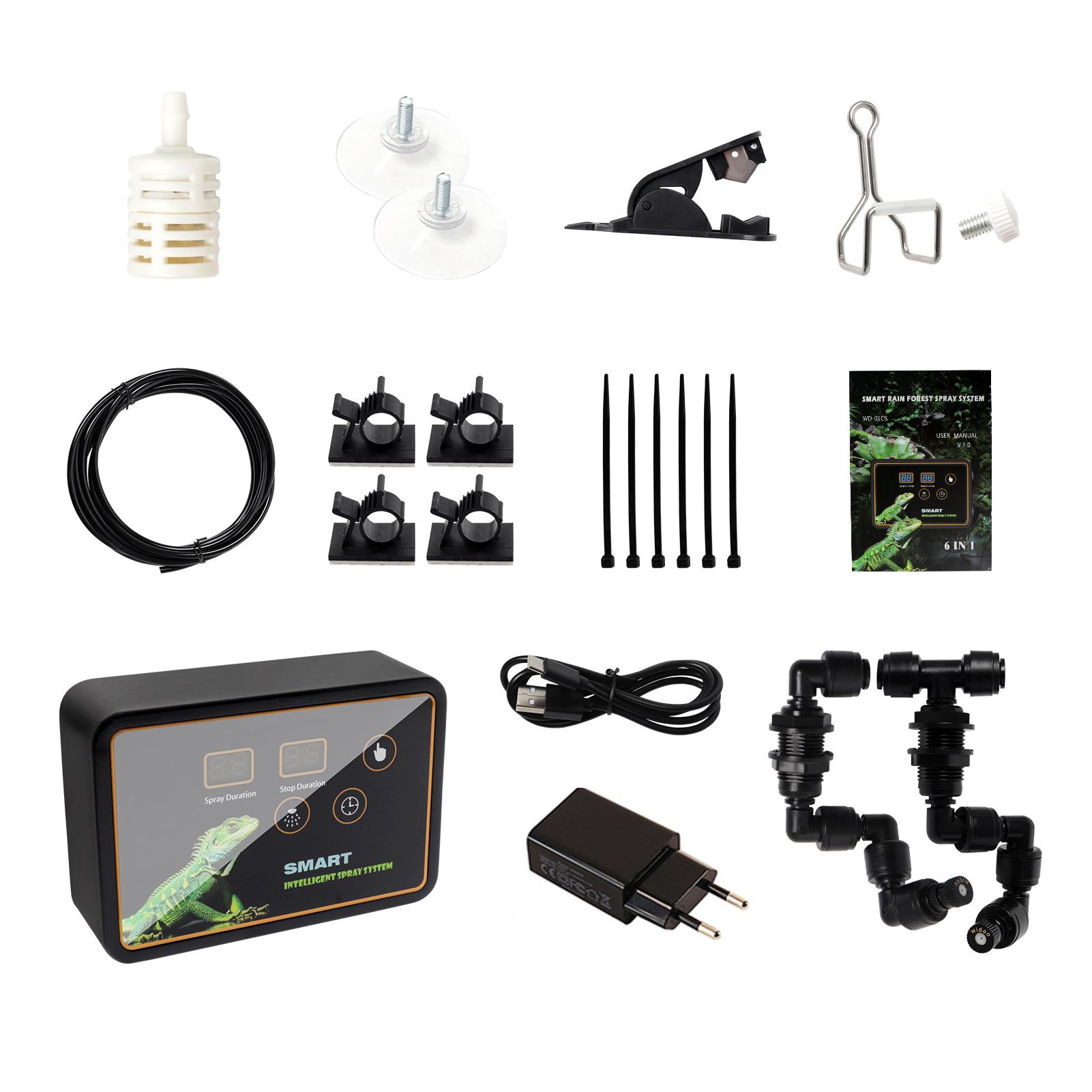 

Intelligent Spray System 2 Fine Spray Nozzles 360° Adjustable Angle Automatic Timing Spray no2eu plug