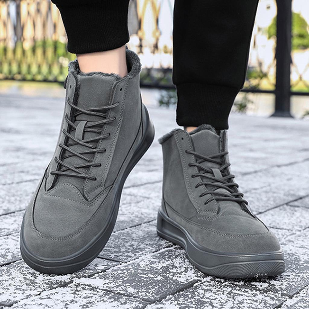 Warm Round Toe Lace Up Flat Short Boots Cold Proof Boots Warm Fashionable Versatile Boots Women's Plush Women Rain Boots Fashion
