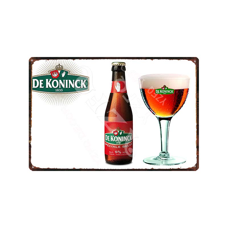 Belgium Beer DE Koninck Vintage Metal Tin Sign Retro Plates For Wall Bar Pub Art Kitchen Coffee Home Decor 30X20CM Gift DU-9193B