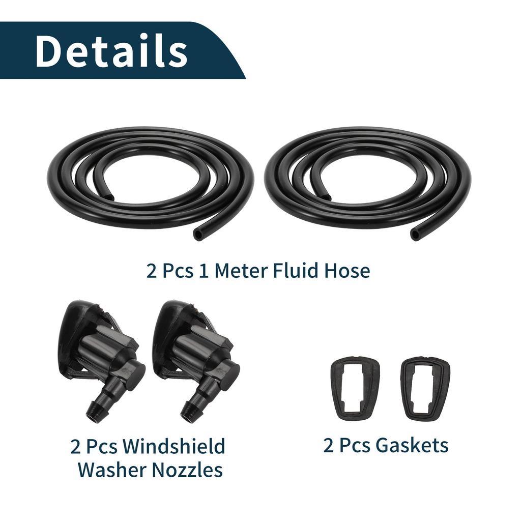 TUCKBOLD Washer Nozzle for Jeep Grand Cherokee 2005-2016 Windshield Washer Nozzle No.55372143AB Front Black
