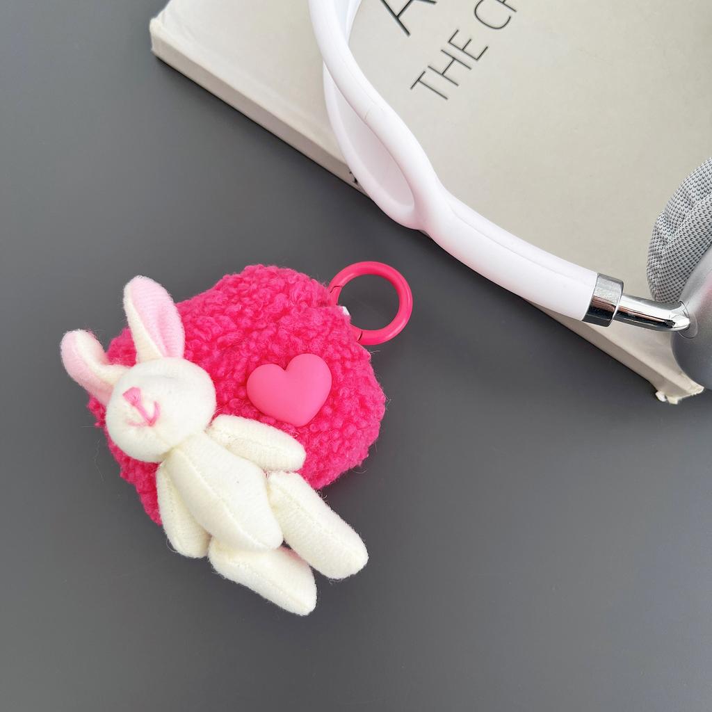 Plush cute rabbit love AirPods 1 protective case pro1 apple bluetooth 1/1 generation earphone case