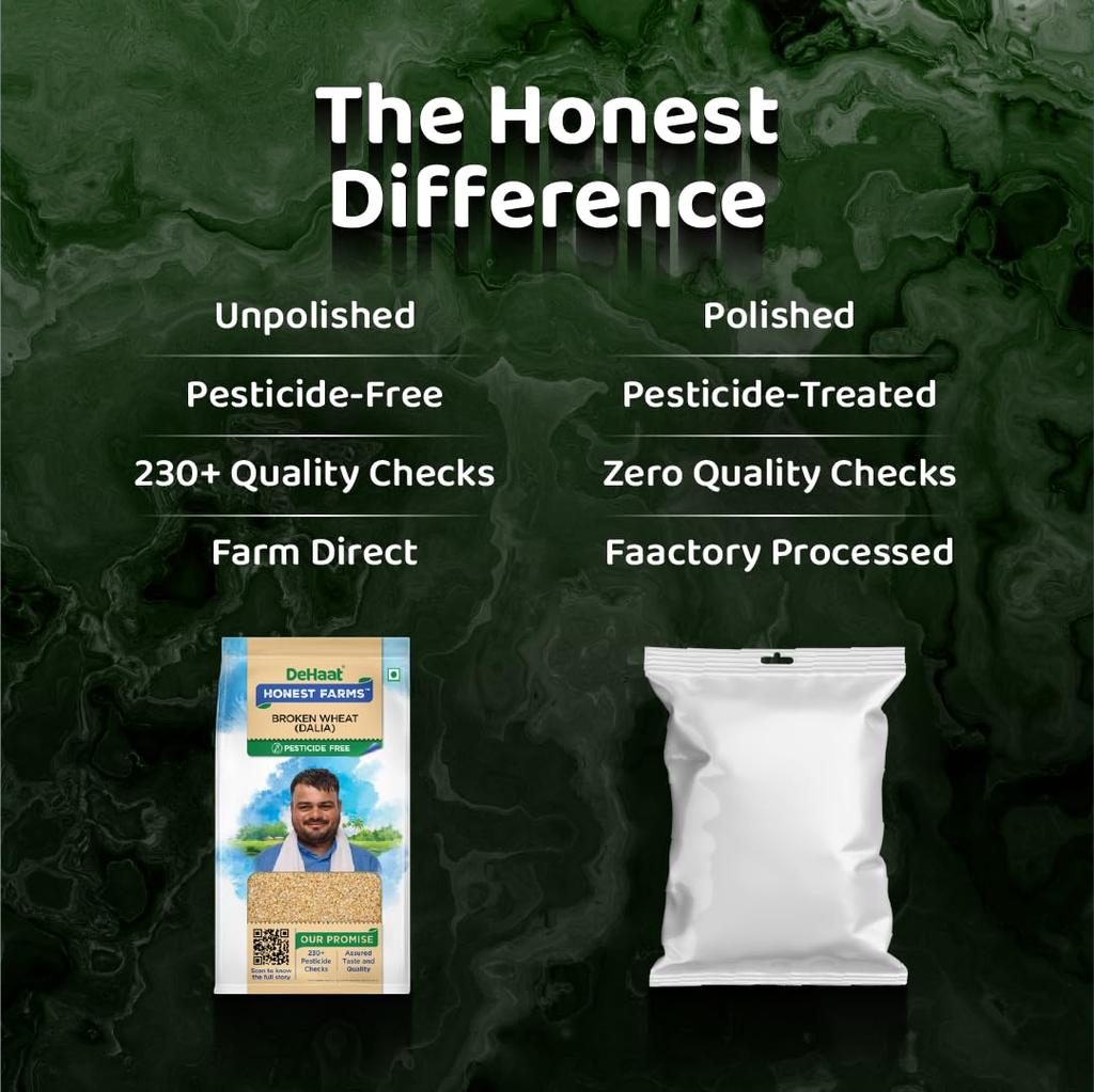 DeHaat Honest Farms Pesticide Free Broken Wheat/Dalia 500 grams
