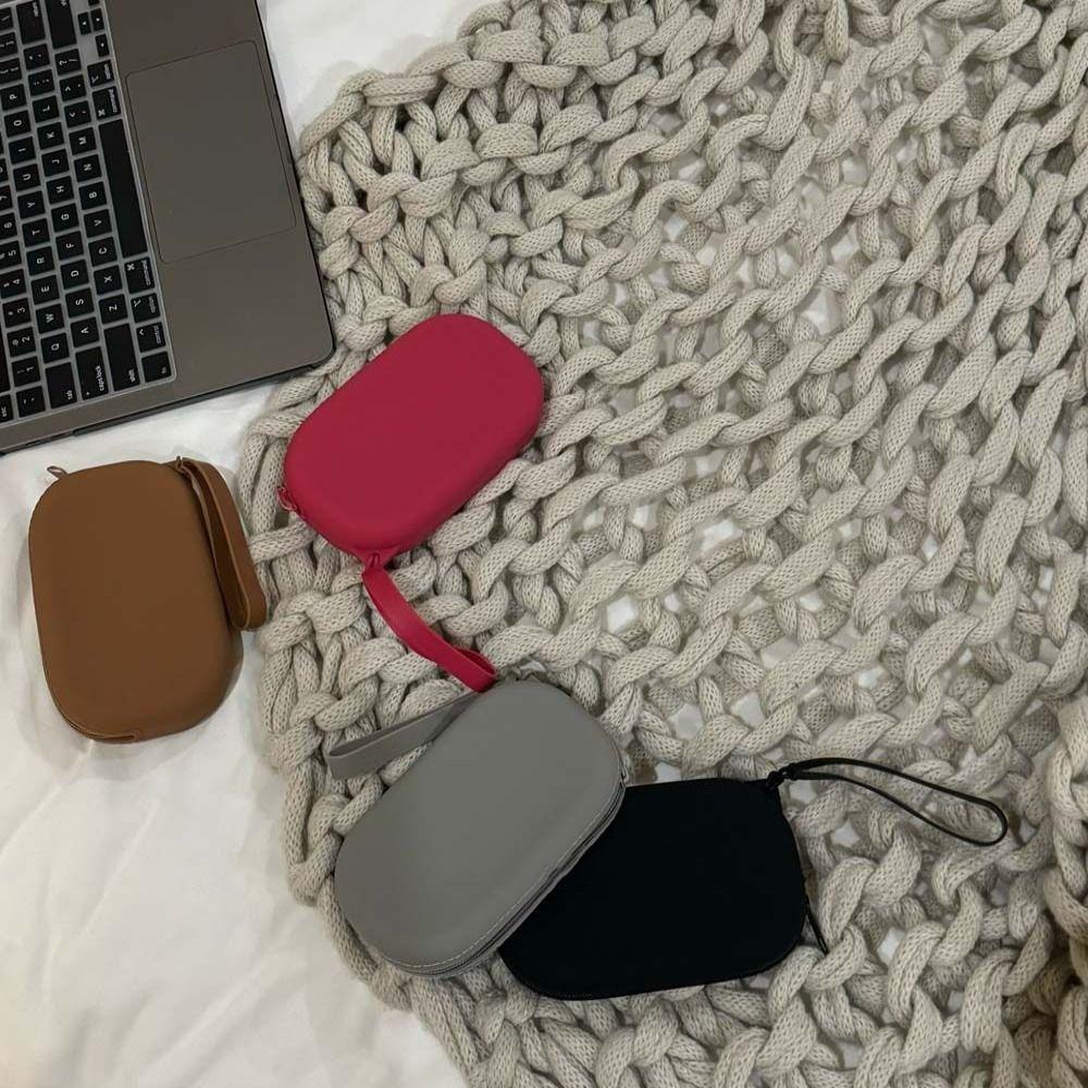 Morandi Color Silicone Cosmetic Bag Coin Purse Small Item Bag Cute Multifunction Storage Bag  Women