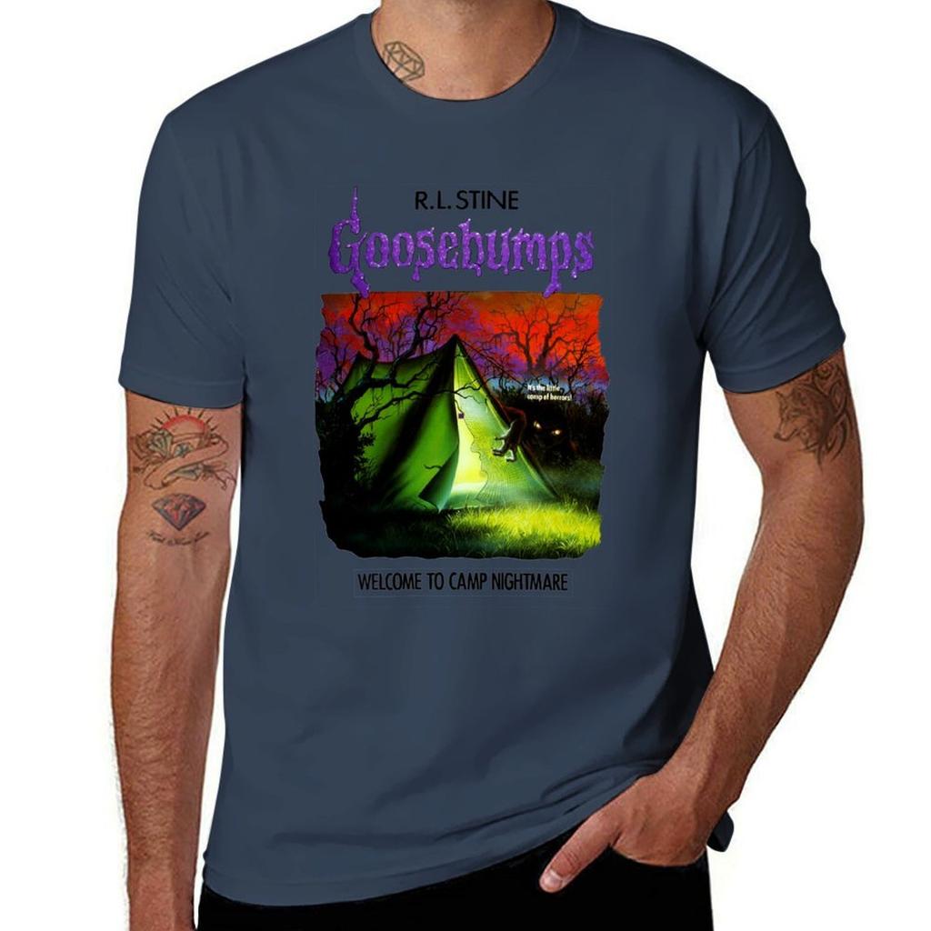 Goosebumps - Welcome To Camp Nightmare T-Shirt T Shirt Custom Print T Shirts for Man Graphic Vintage T-Shirt