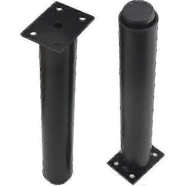 (25-42cm, Black) Set of 4 Strong Adjustable Metal Furniture legs-YuJia