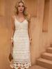 2026 Early Spring Resort Crochet Hollow V-Neck Slimming Dress