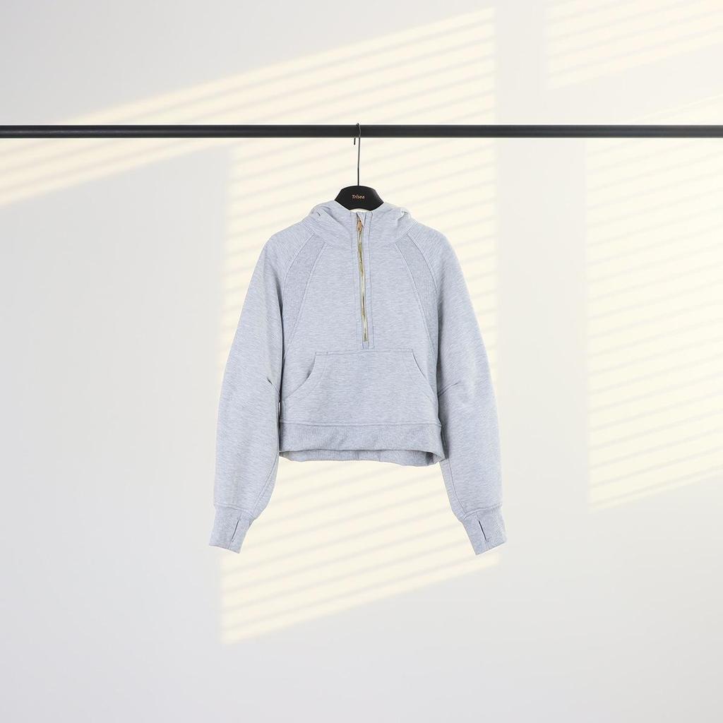 Women's Half-Zip Hooded Fleece Sweatshirt - Autumn/Winter Style (In Stock)