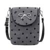 A Niche Design Bow Polka Dot Crossbody Bag, A Fashionable Small Crossbody Bag, and A Simple Commuting Phone Bag