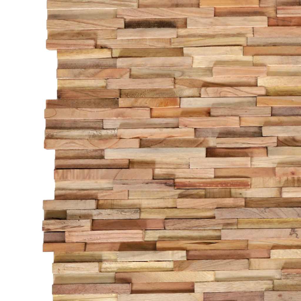 Vidaxl 3D Wall Cladding Panels, 10 Pcs., 1.08 M², Teak Wood