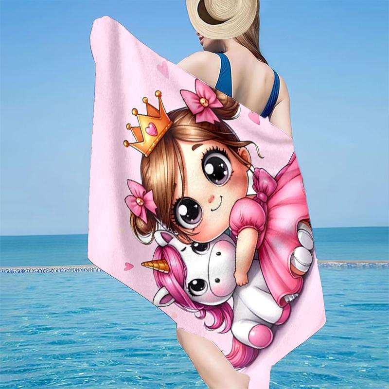 

Rainbow Unicorns Garden Beach Towel, Super Soft Microfiber, Gift for Her/Him, Birthday, for Pool, Beach, Travel, Home Decor Fan gifts 70cmx140cm(27x55inch)