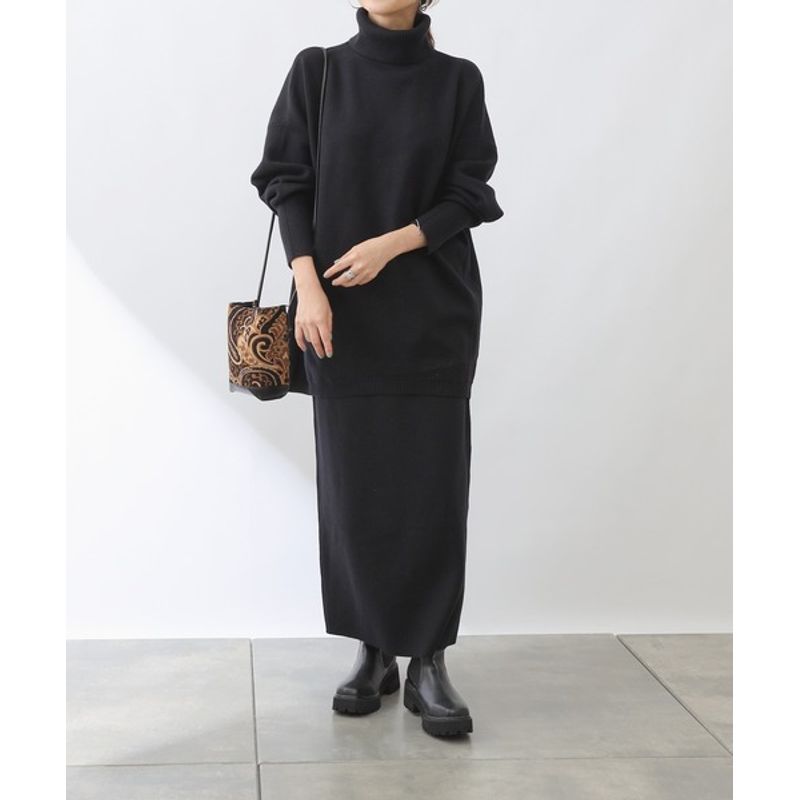 Fall and Winter New Arrival Export Japanese Single Women's Clothing High Collar Loose Plus Size Long Sleeves Sweater Front Short Back Length Knitwear