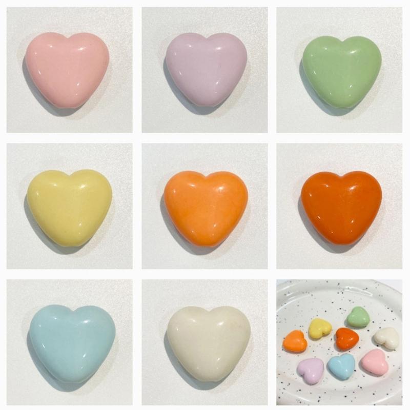 Heart Loose Beads Acrylic Heart Bead Spacer Beads for DIY Phone Wrist Strap Bracelets Earrings Jewelry Making Supplies