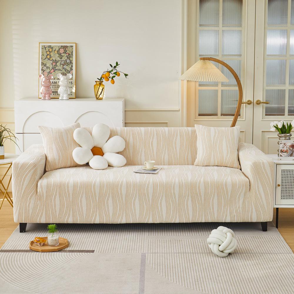 New High end Sofa Cover with Elastic Full Coverage All Purpose Jacquard Velvet Suitable for All Seasons Anti Cat Scratch Sofa Cover