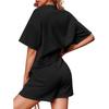 Women's Loose And Fashionable  Casual Short Sleeved Shorts Two-piece Set