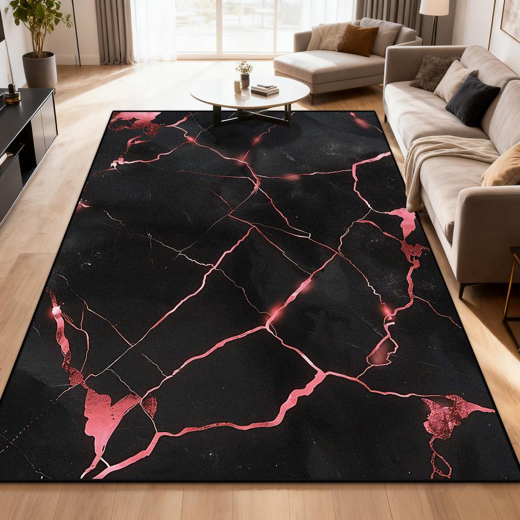 Abstract Marble Texture Carpet Living Room Nordic Decoration Sofa Area Rugs Non-slip Study Bedroom Balcony Washable Floor Mat