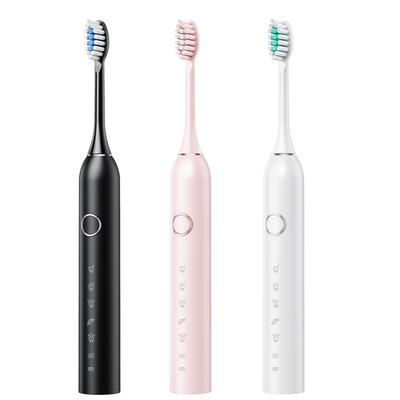 Escova de dentes elétrica inteligente para adultos, seis modos de limpeza, cerdas macias, carregamento USB, bateria de 800mAh - conjunto caixa de presente