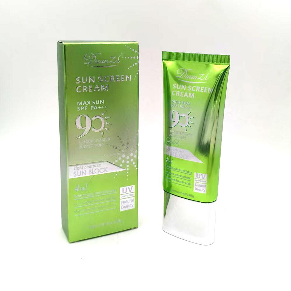 50g SPF90+ Sunscreen Cream Protector Cream Long-Lasting Waterproof Brightening Moisturizer Purple Isolation Lotion