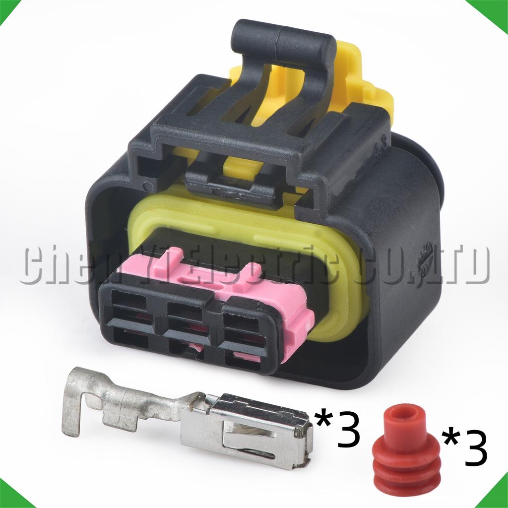 3 Pin Automotive Connectors 1.4T Turbine Turbo Intercooler Intake Pressure Sensor Wire Harness Plug 4410810 4410811 For Fiat