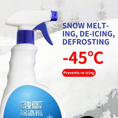 Windshield Ice Melter Spray 500ml Fast Melting Liquid Snow Melt Spray For Car Window For Trucks SUVs Auto Vehicle Winter Driving